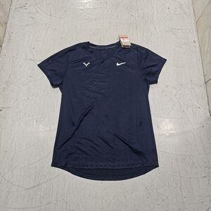 Nike Rafa Challenger Tennis Shirt Obsidian Blue...Size L